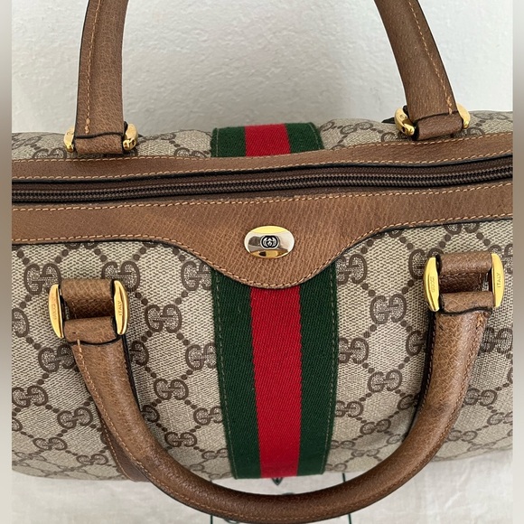 Gucci Sherry Line Boston Bag Old Version EUC Circa 1980’s Italy - Picture 11 of 17